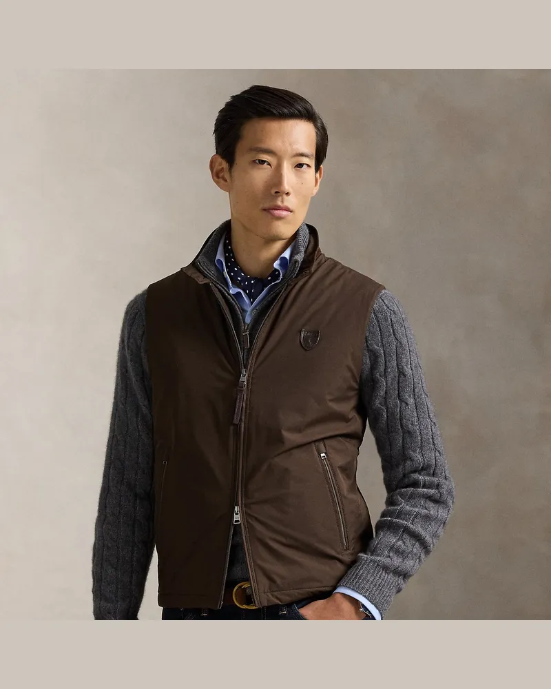 Ralph Lauren Weste Abottson aus Gabardine Brown