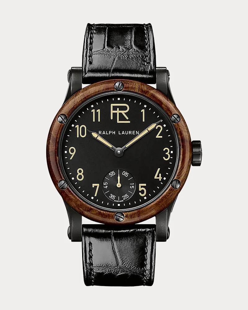 Ralph Lauren 45 MM aus Stahl Black