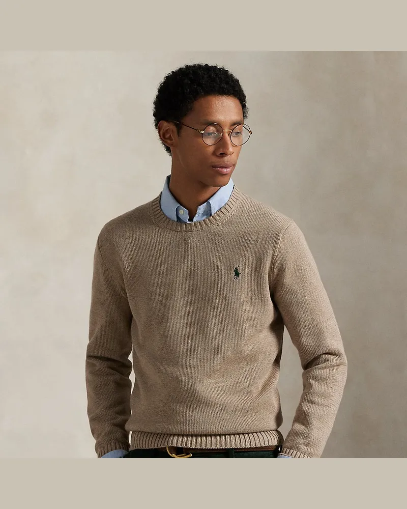 Ralph Lauren Rundhalspullover aus Baumwolle Brown