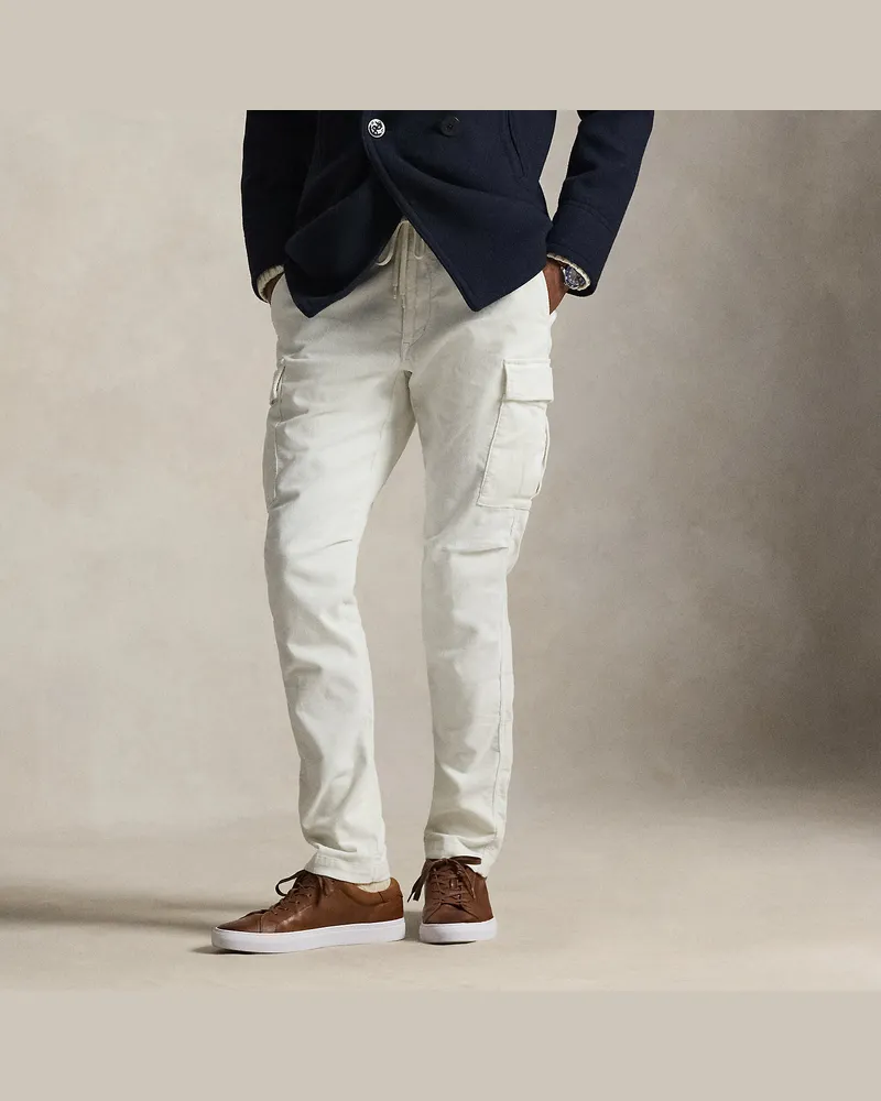 Ralph Lauren Slim-Fit Kordsamt-Cargohose mit Stretch Cream