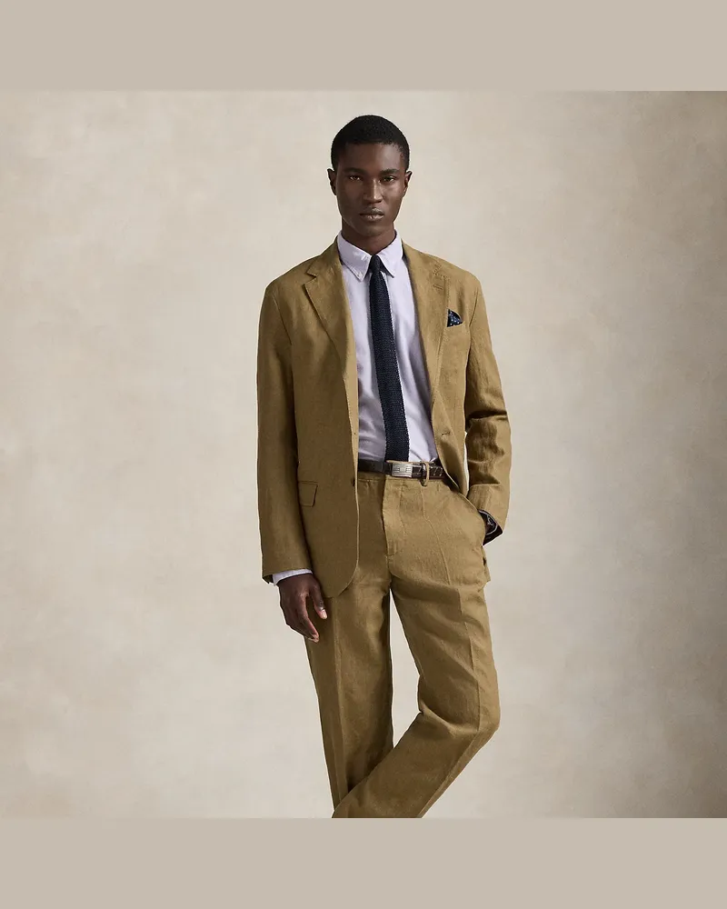 Ralph Lauren Modern-Fit Leinen-Anzugjacke Polo Soft Tan