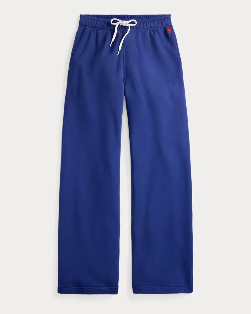 Ralph Lauren Fleece-Jogginghose mit weitem Bein Blue