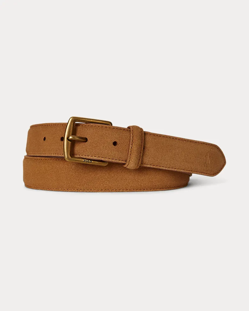 Ralph Lauren Anzuggürtel aus Wildleder Tan