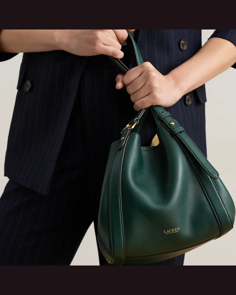 Ralph Lauren Kleine Tragetasche Tasha aus Nappaleder Green