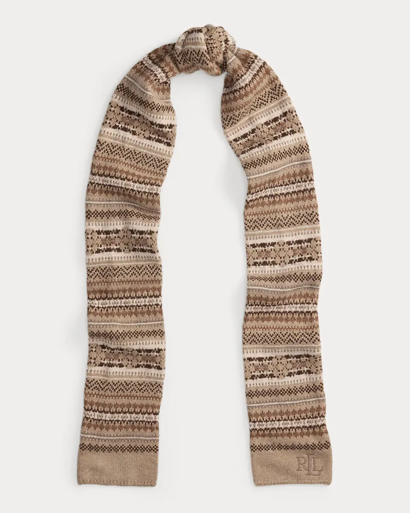 Ralph Lauren Schal mit Fair-Isle-Muster Tan