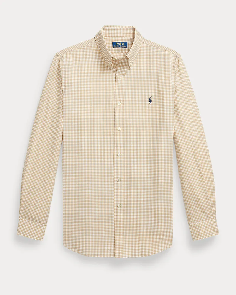 Ralph Lauren Custom-Fit Hemd aus Stretchpopeline Tan