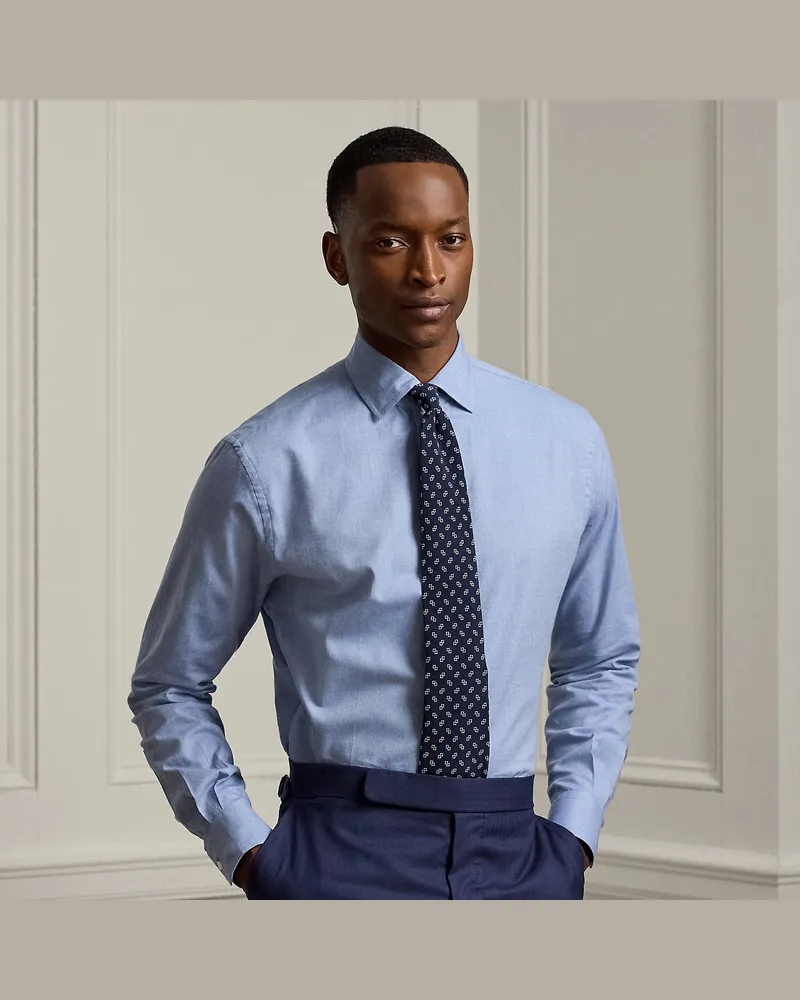 Ralph Lauren Flanellhemd mit Fischgratmuster Blue