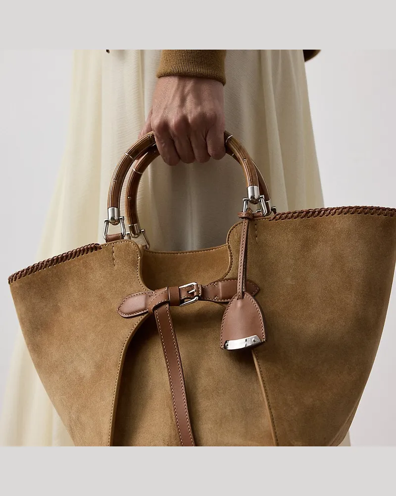 Ralph Lauren Tragetasche  Ralph Lauren aus Kalbswildleder Brown