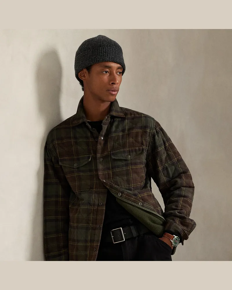 Ralph Lauren Karierte Hemdjacke aus Flanell Green