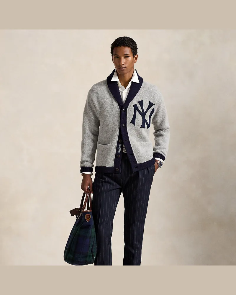 Ralph Lauren Strickjacke Polo  Ralph Lauren Lauren Yankees Grey