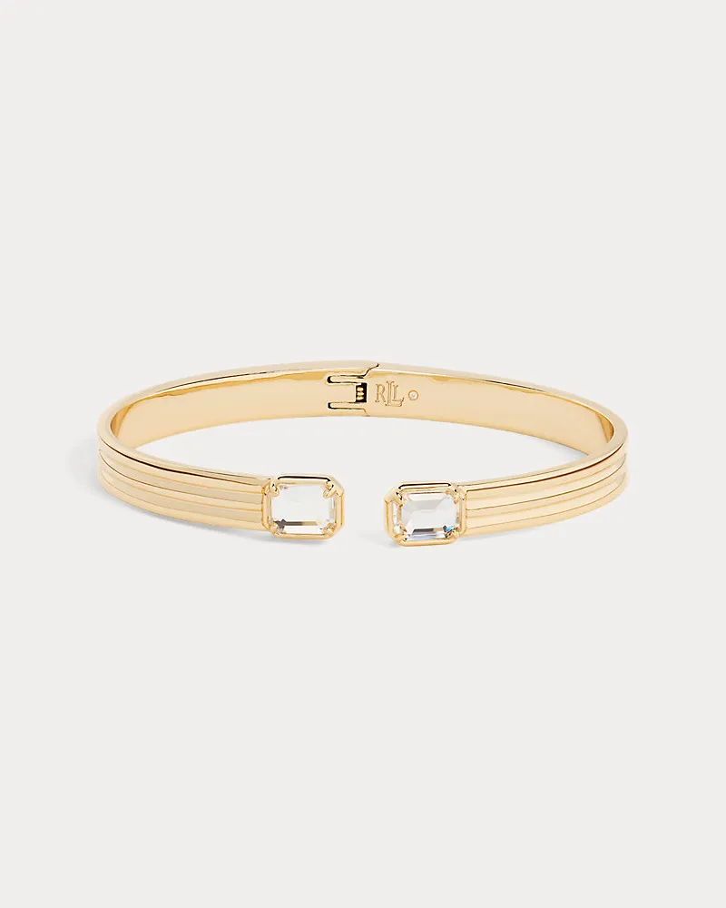 Ralph Lauren Vergoldeter Armreif mit geripptem Design Gold