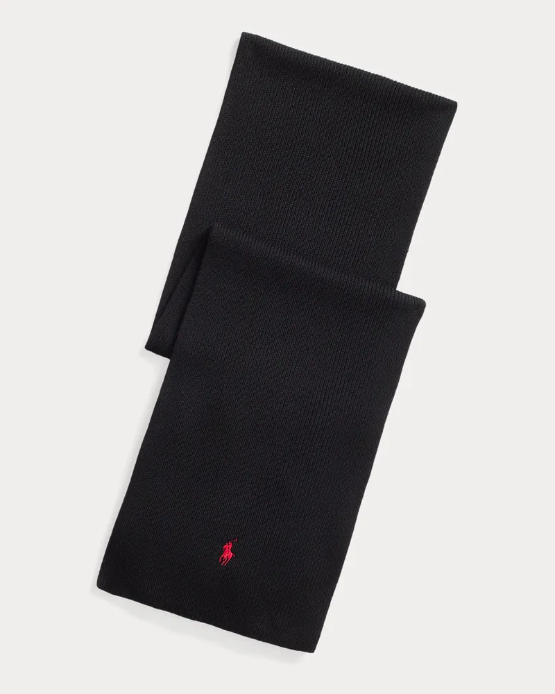 Ralph Lauren Wollschal mit Pony Black