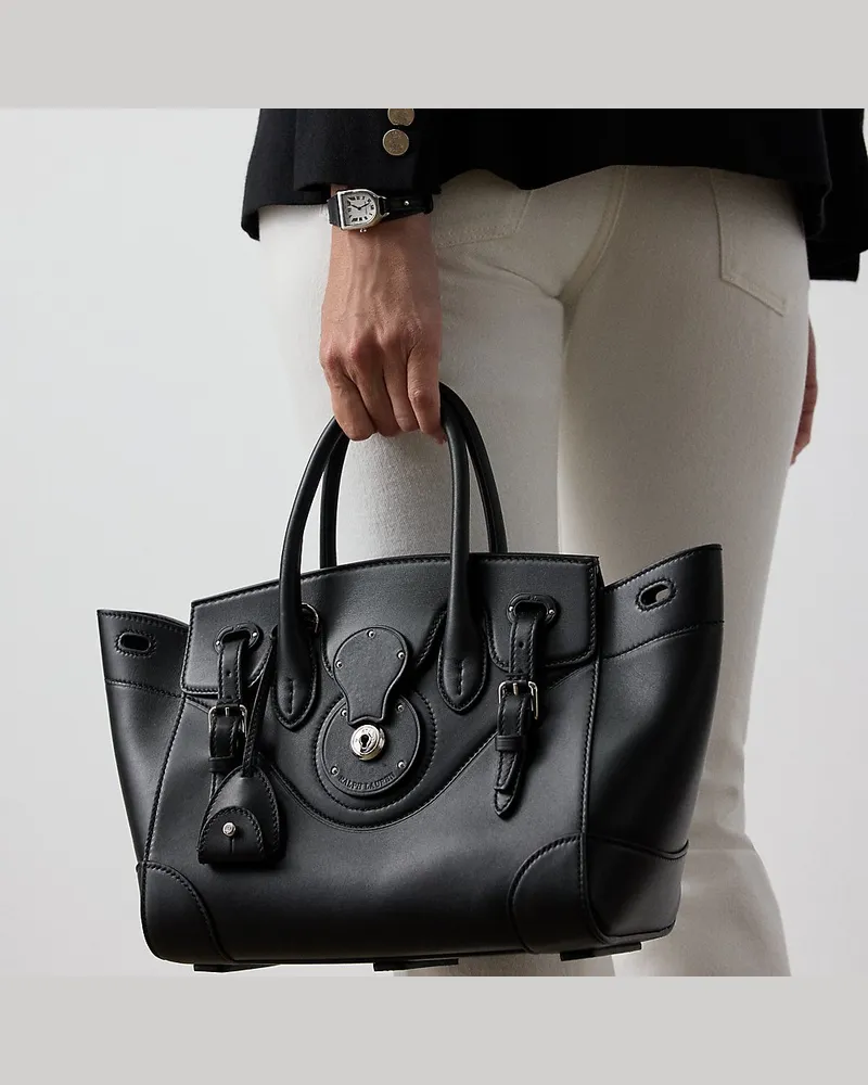 Ralph Lauren Tasche Soft Ricky 27 aus Kalbsleder Black