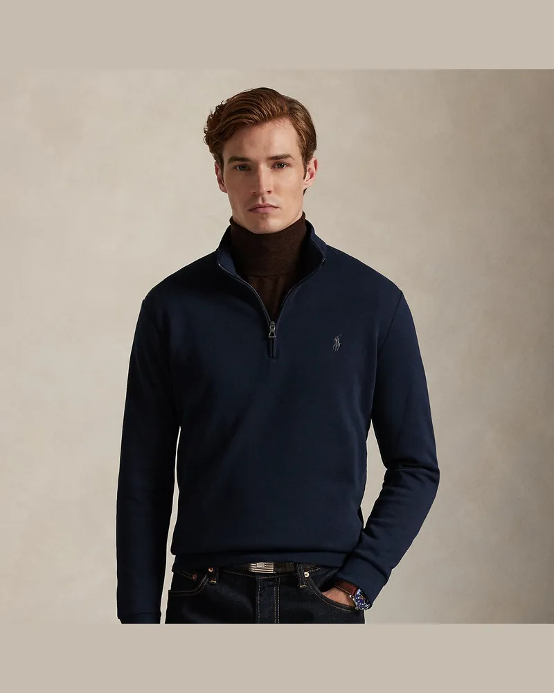 Ralph Lauren Doppellagiger Halbrollkragen-Pullover Blue