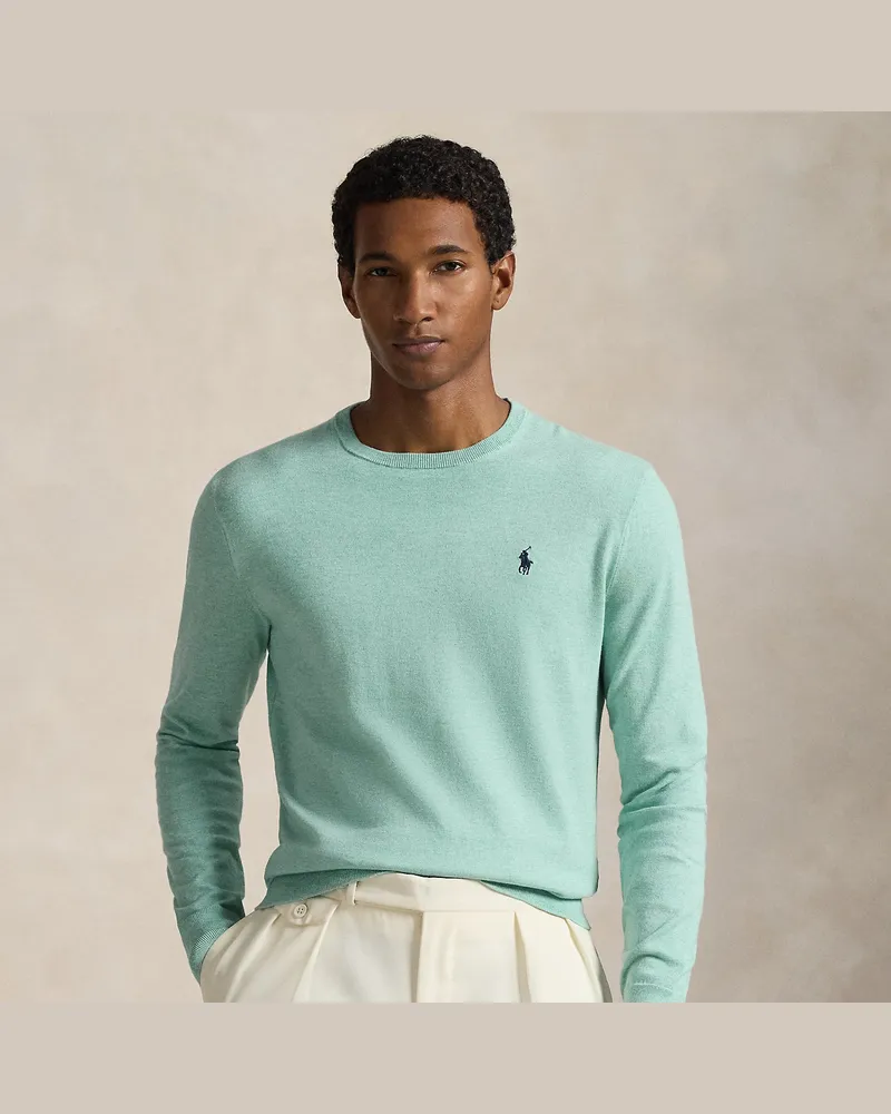 Ralph Lauren Slim-Fit Pullover aus Baumwolle Green
