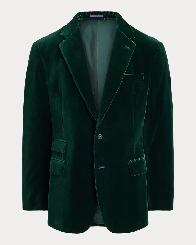 Ralph Lauren Handgeschneiderte Samtjacke Kent Green