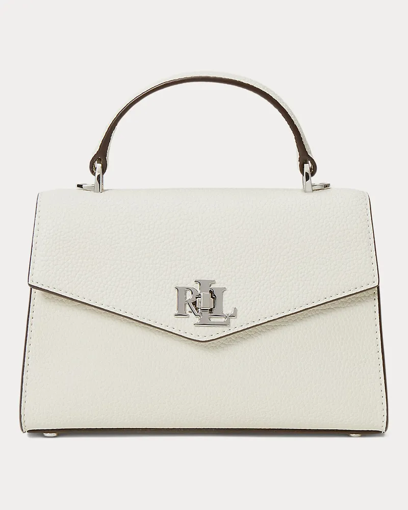 Ralph Lauren Kleine Beuteltasche Farrah aus Leder White