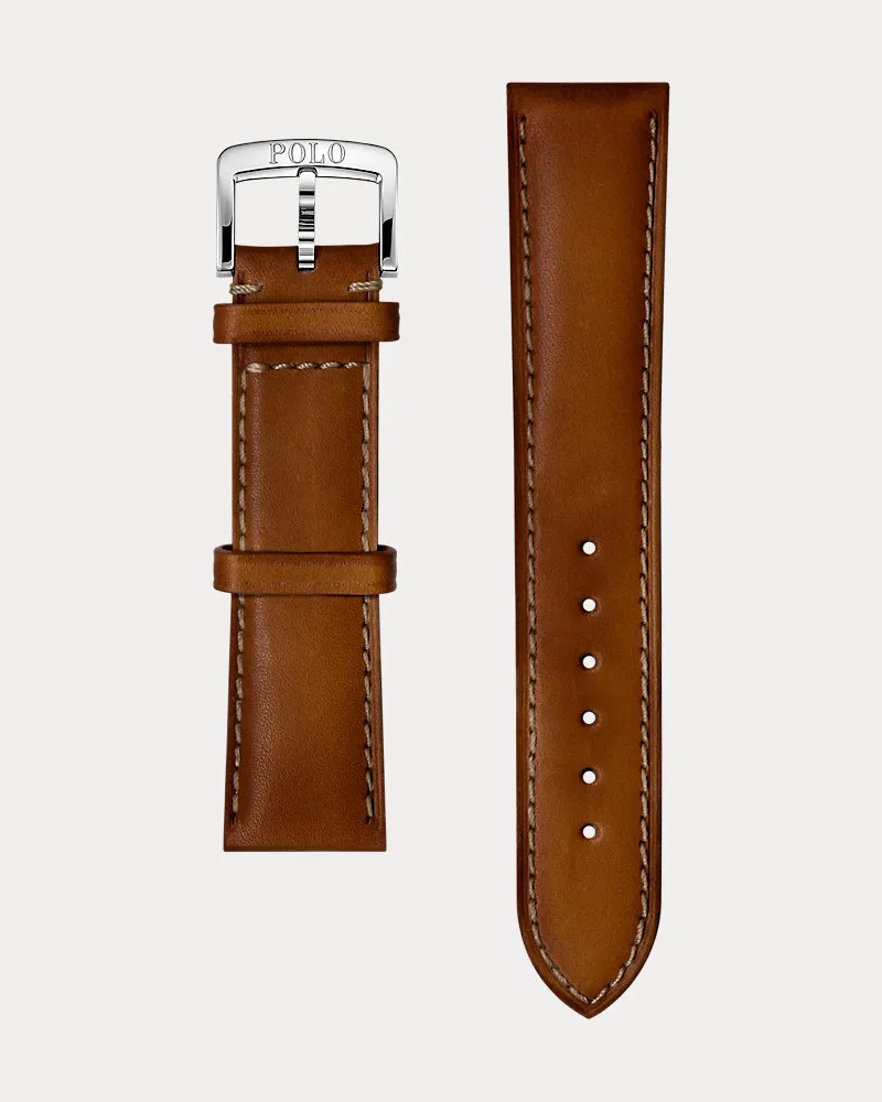 Ralph Lauren Uhrenarmband aus Kalbsleder Tan