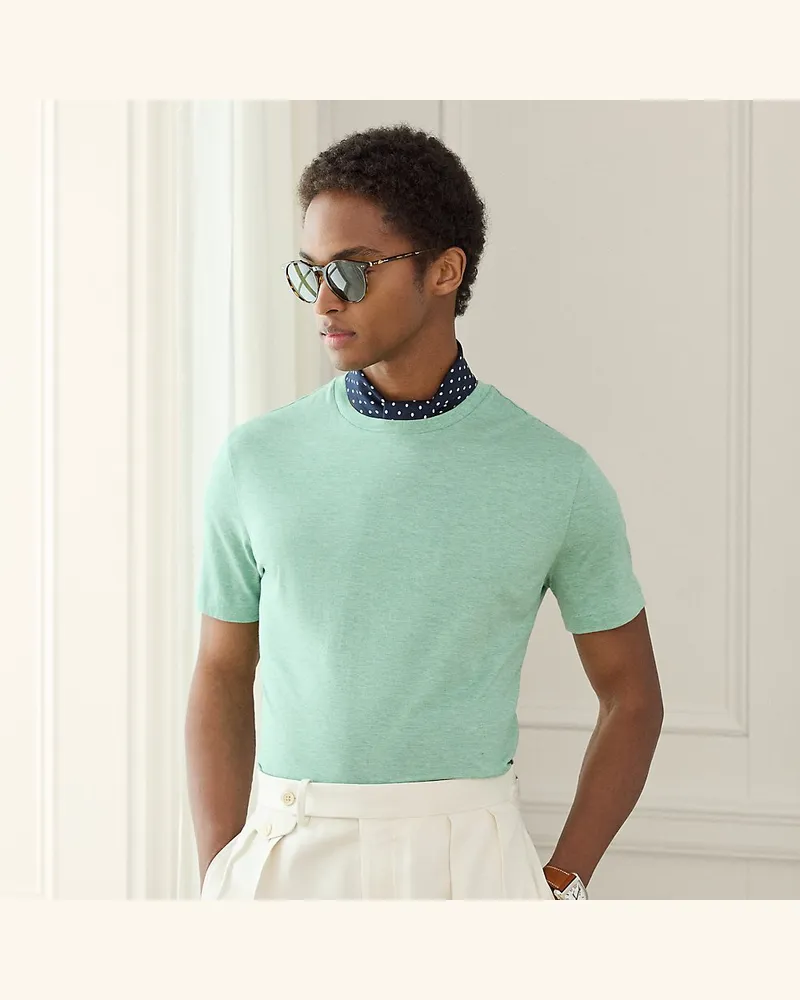 Ralph Lauren Rundhals-T-Shirt aus Florgarn Green