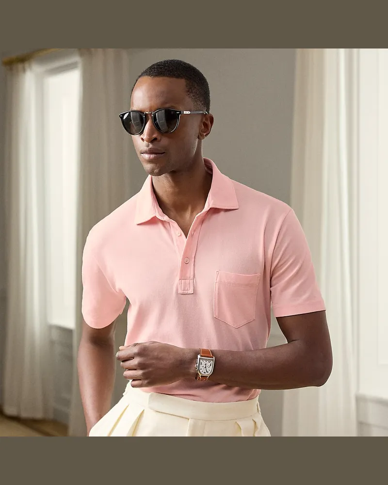 Ralph Lauren Vorgewaschenes Custom-Slim-Fit Poloshirt Pink