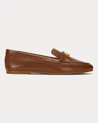 Ralph Lauren Loafer Averi III aus poliertem Leder Brown