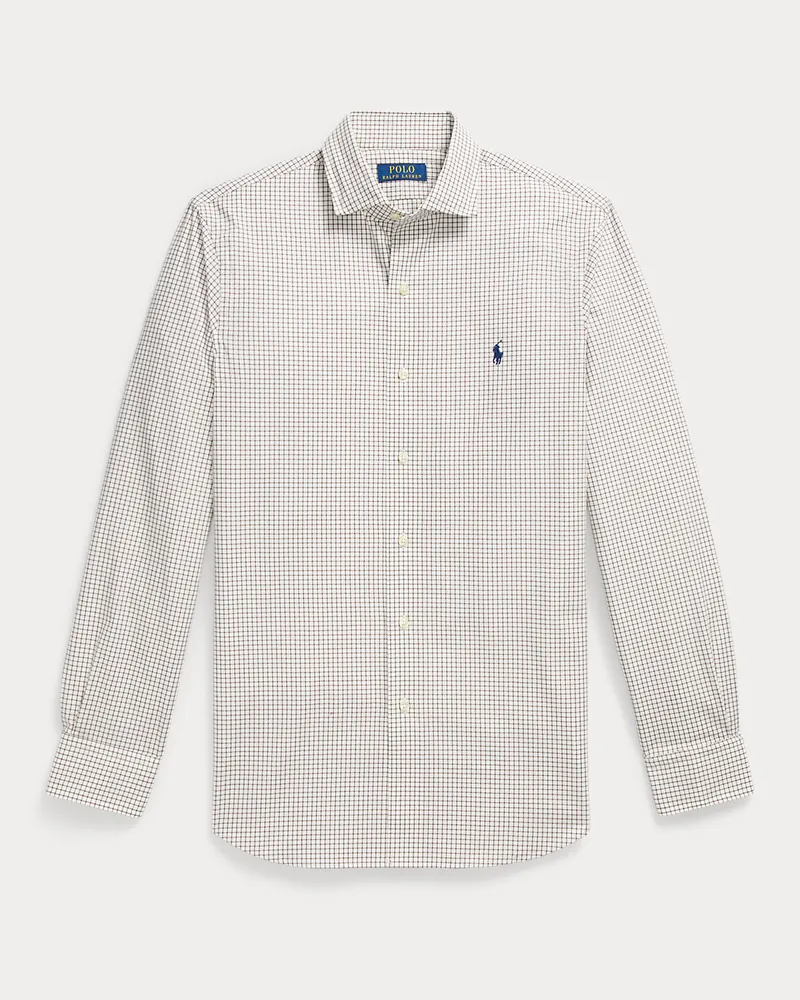 Ralph Lauren Custom-Fit Karo-Popelinehemd White