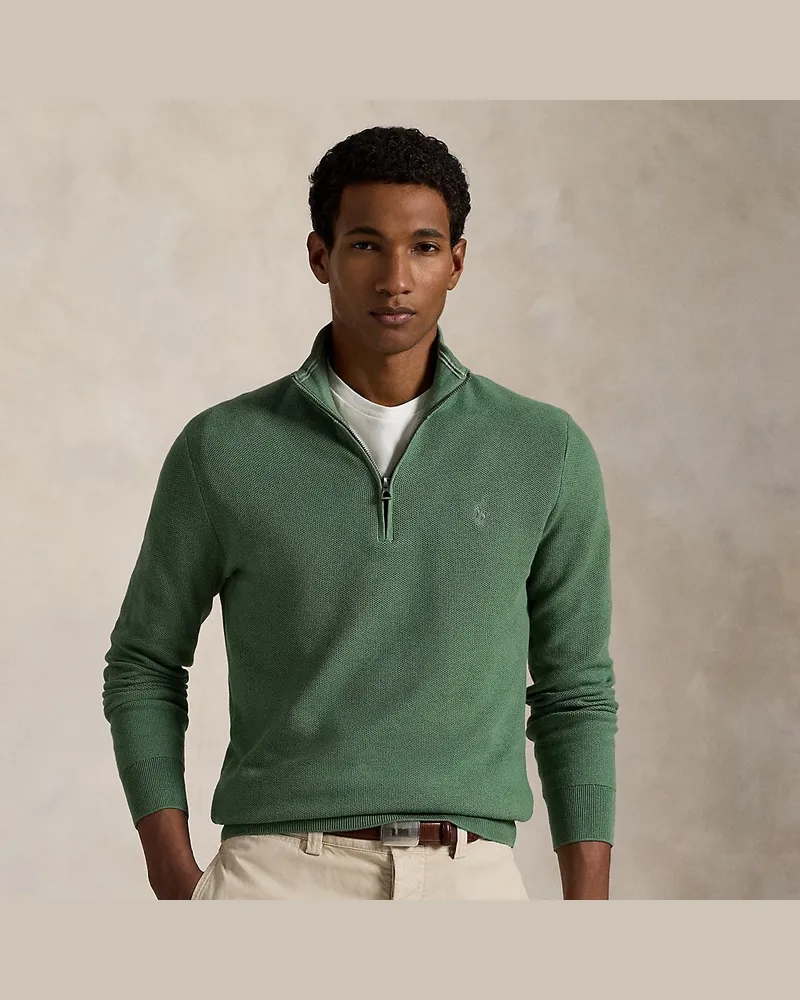 Ralph Lauren Pullover aus Baumwollpiqué Cream