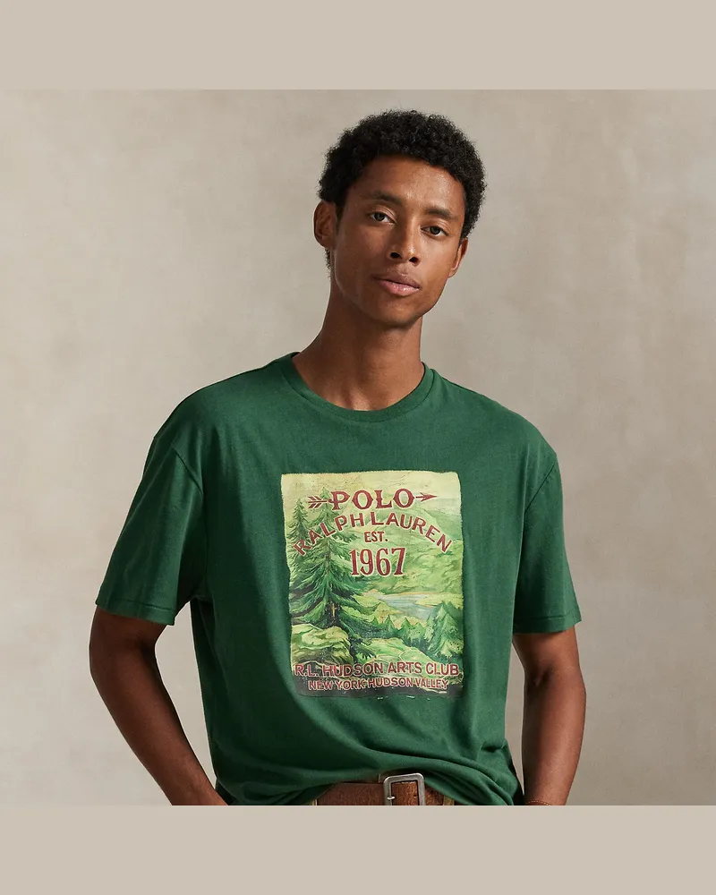 Ralph Lauren Classic-Fit T-Shirt aus Jersey mit Grafik Green