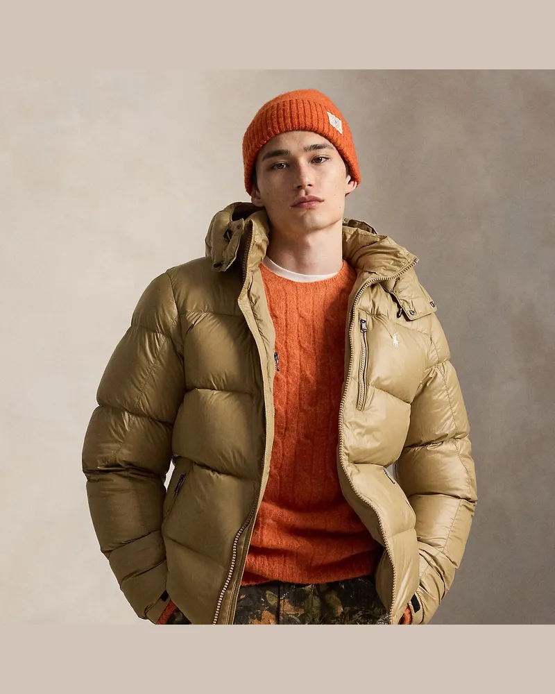 Ralph Lauren Daunenjacke Gorham mit glänzendem Finish Tan