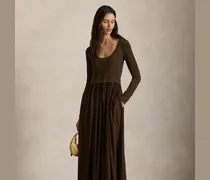 Jersey-Maxikleid mit Rückenbändern