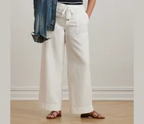 Plus Größen - Leinenhose mit weitem Bein