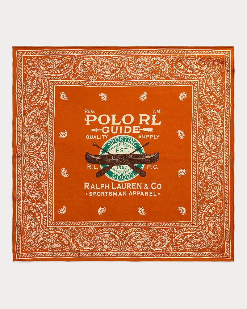 Ralph Lauren Woll-Bandana mit Grafik Orange
