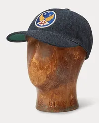 Ralph Lauren Denim-Baseballkappe mit Flügellogo Blue