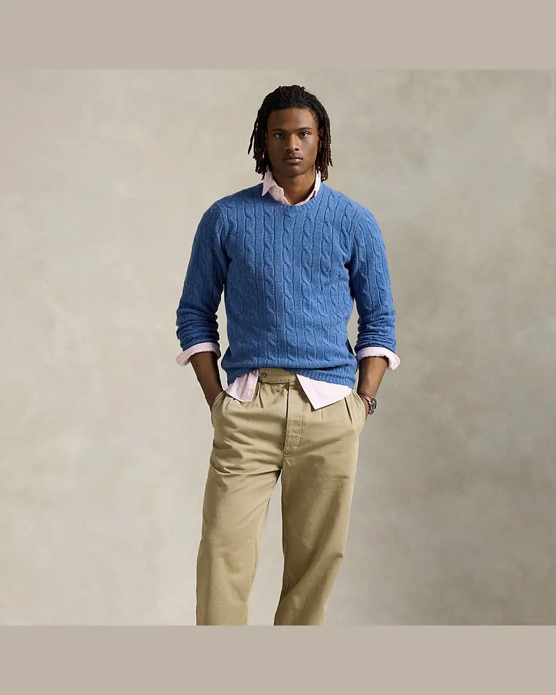 Ralph Lauren Der Kaschmirpullover mit Zopfmuster Blue