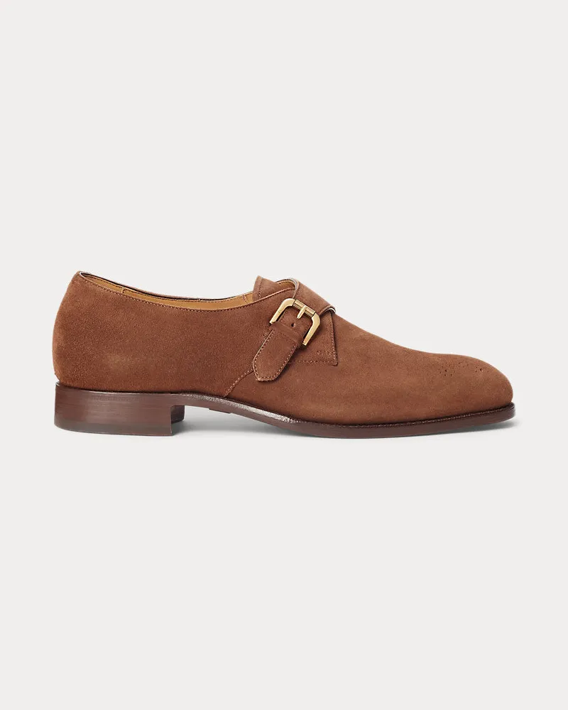 Ralph Lauren Monkstrap-Schuh Darnell aus Wildleder Brown