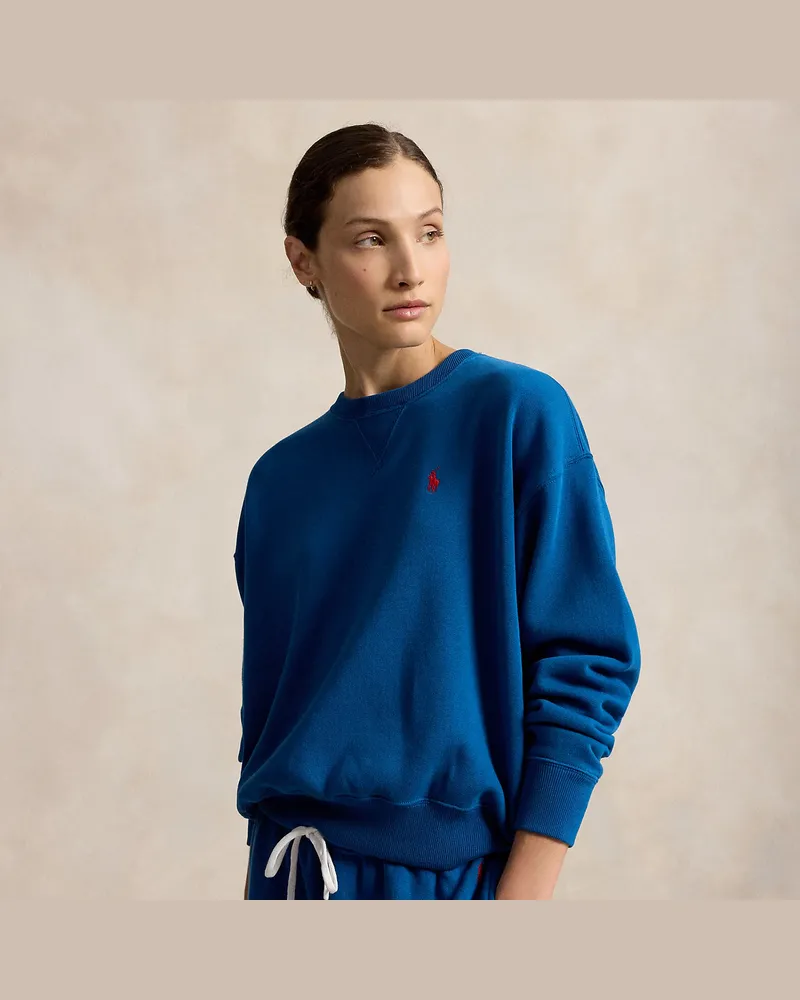 Ralph Lauren Rundhals-Sweatshirt aus Fleece Blue