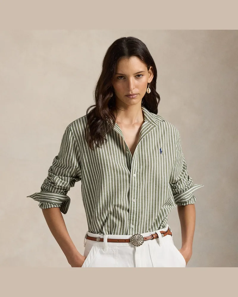 Ralph Lauren Classic-Fit Baumwoll-Leinen-Hemd Green