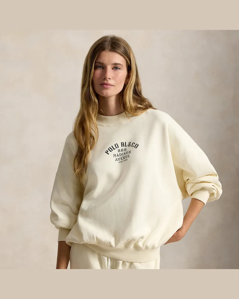Ralph Lauren Fleece-Sweatshirt mit Logo White