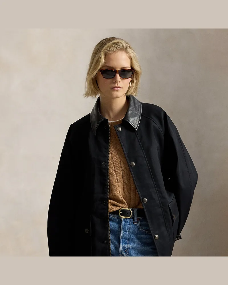 Ralph Lauren Ballon-Steppjacke aus Baumwolltwill Black
