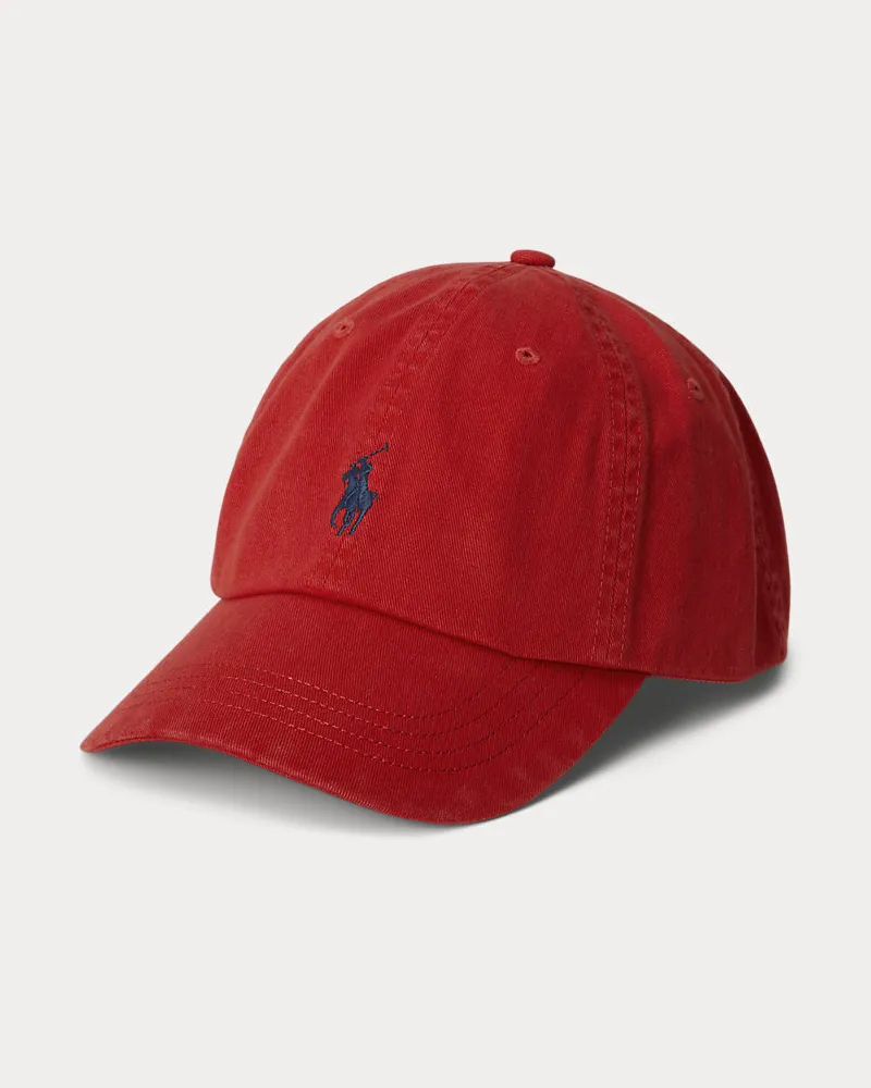 Ralph Lauren Bestickte Baseballkappe aus Twill Red