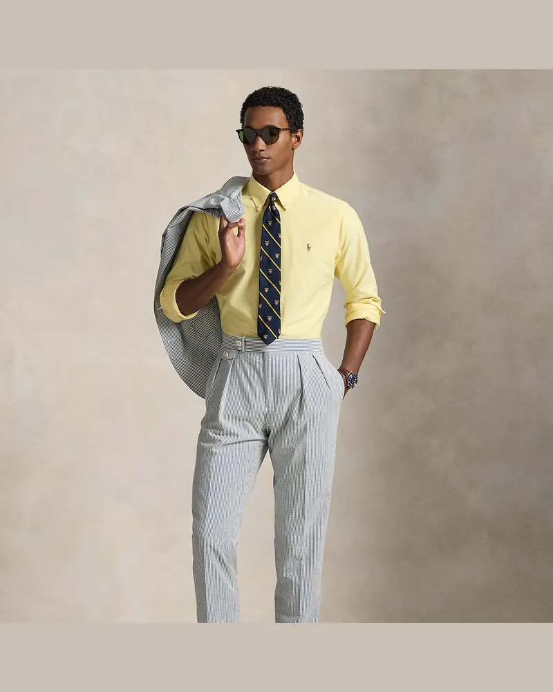 Ralph Lauren Gestreifte Seersucker-Anzughose Blue