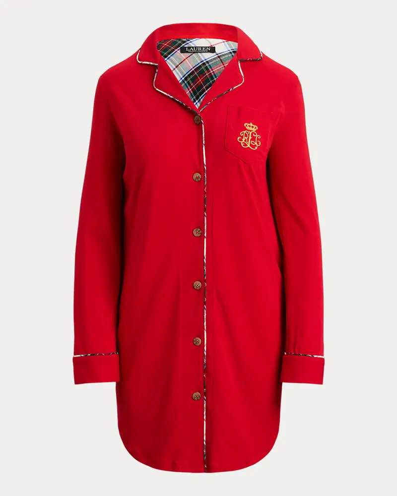 Ralph Lauren Schlafshirt aus Baumwollmischung Red