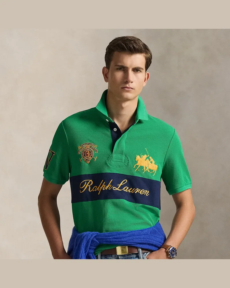 Ralph Lauren Classic-Fit Piqué-Poloshirt mit Wappen Green