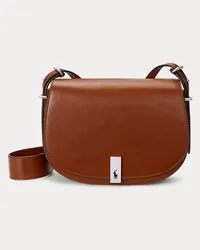 Ralph Lauren Satteltasche Polo ID aus Leder Brown