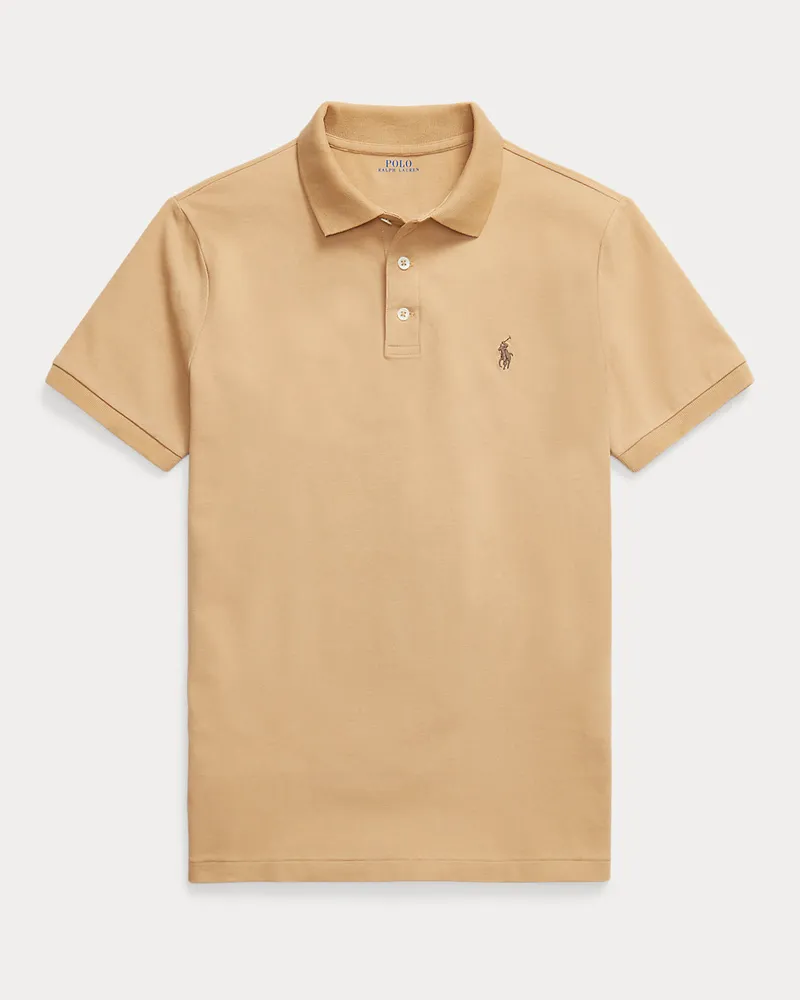 Ralph Lauren Custom-Slim-Fit Piqué-Poloshirt Tan