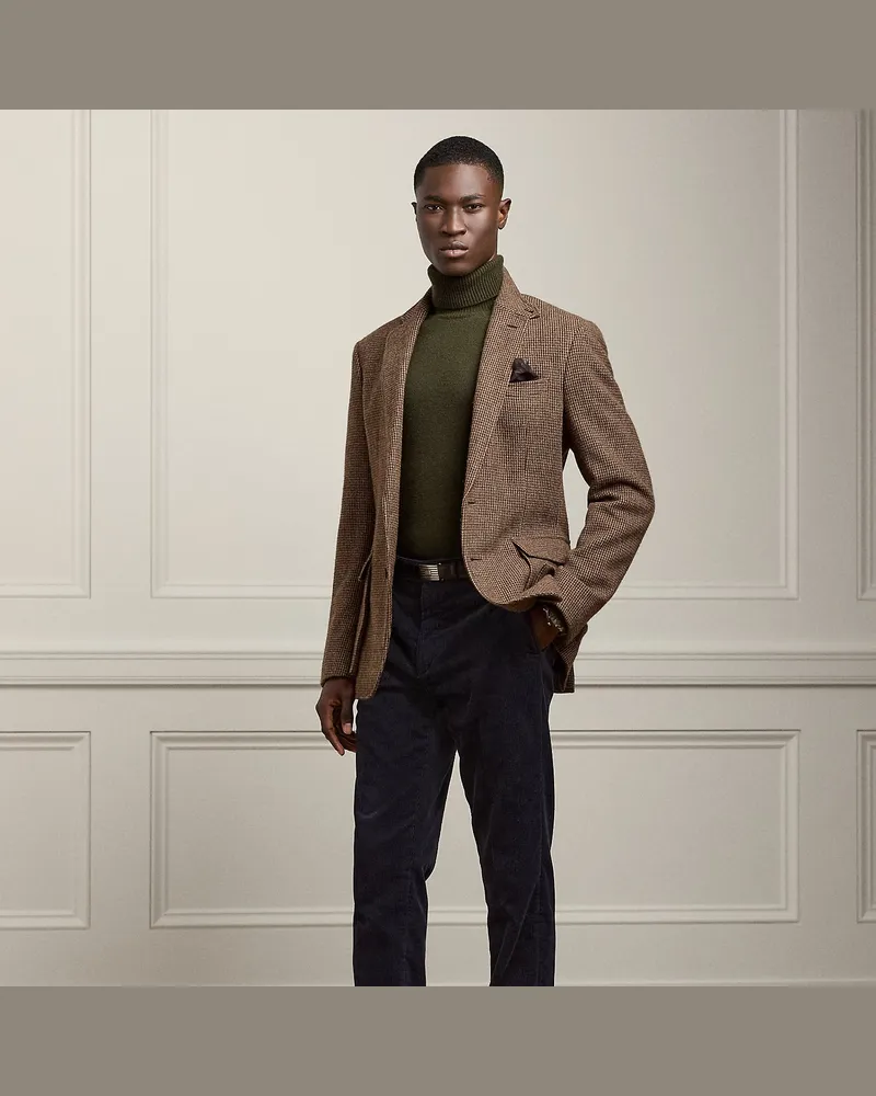 Ralph Lauren Handgeschneiderte Kordsamthose Gregory Blue