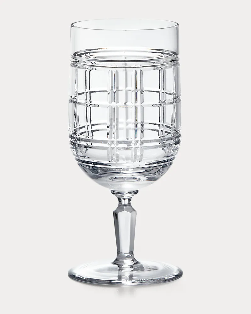 Ralph Lauren Home Getränkeglas Hudson mit Karomuster White