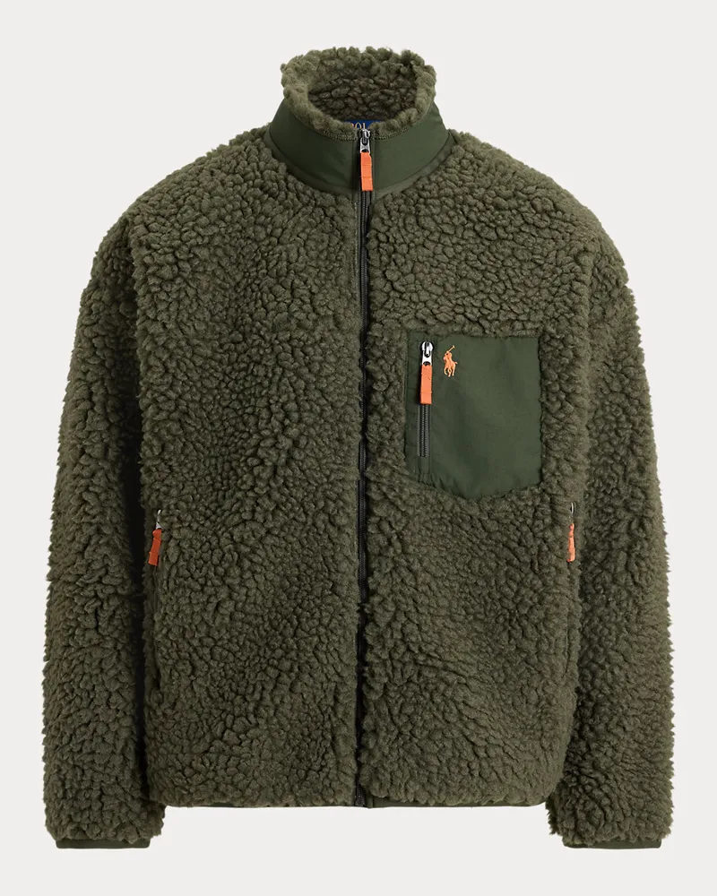 Ralph Lauren Hochflorige Fleecejacke im Relaxed-Fit Green