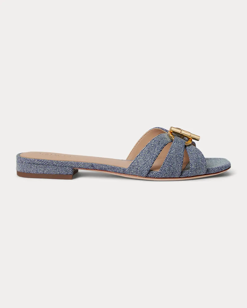 Ralph Lauren Sandale Blaike aus vorgewaschenem Denim Blue