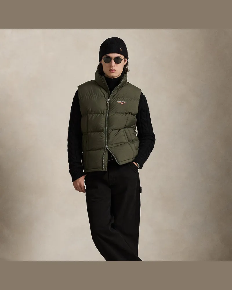 Ralph Lauren Ripstop-Weste Polo Sport Green